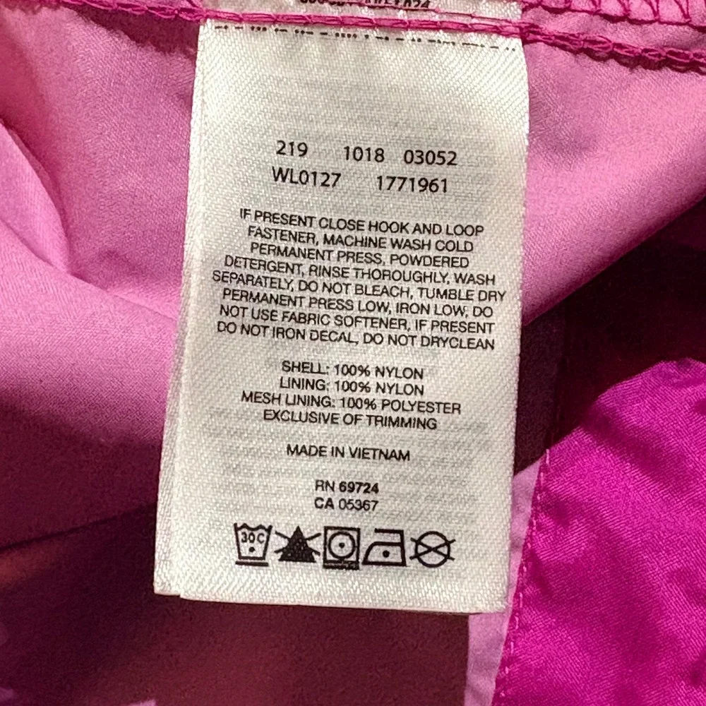 Columbia Women's Pink Full Zip Hooded‎ Lightweight Rain Jacket Size Medium
